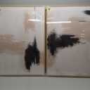 Framed Large Neutral Abstract Wall Art for Living Room, 3 Piece Modern Canvas Artworks, Minimalist Painting Prints for Dining Room Hallway Home Office Wall Decor, 24x36 In