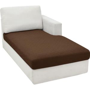 ZNSAYOTX Sectional Couch Covers for L Shaped Chaise Lounge 1 Piece Separate Cushion Couch Universal Replacement Unique Pattern Furniture Protector with Elastic Bottom (Coffee, Chaise Cover)