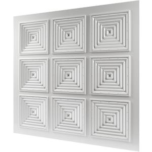 Vent Systems 24" x 24" Inch White Square Ceiling Diffuser Plate  Highly Durable Plastic 9-Piece Louvered Grid Vent Cover - Air Deflector for Supply and Exhaust - Fits Drop Ceilings in Office, Home