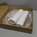 Drum Lamp shades Set of 2, White Line Lamp Shades for Table Lamps Floor Lamp, 13" Top X 13" Bottom X 10" High Large Fabric Lamp Shades, Easy Assembly Replacement Lampshades