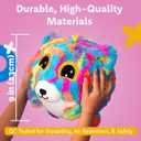 GWUNNIES Plush Bouncy Ball for Kids  9-inch Inflatable Sensory Toddler Toy with Animal Cover & Air Pump  Indoor & Outdoor Play for Ages 3+, Ideal Gift for Boys & Girls, Frizzy Hugpal