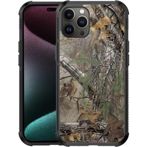 Generic Case Compatible with iPhone 14 Pro, Camouflage Camo Case for iPhone 14 Pro Design for Men Boys [Anti-Scratch] Non-Slip+Shockproof Rugged TPU Protective Case