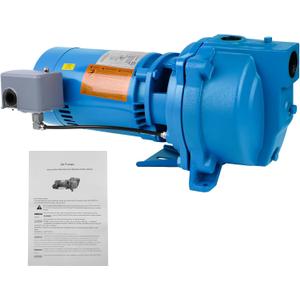 J5S Shallow Well Jet Pump Compatible with Goulds J5S, 1/2 HP Heavy-Duty Cast Iron Self-Priming Water Pump for Home Supply, Villa & Booster Water Supply Systems, 115/230V, 3500 RPM, 60 HZ, 16.5 GPM