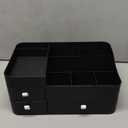 Makeup Organizer for Vanity, Large Countertop Organizer with Drawers, Cosmetics Storage for Skin Care, Brushes, Eyeshadow, Lotions, Lipstick, Nail Polish.Great for Dresser, Bathroom, Bedroom, Black