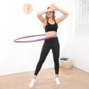 NEOWEEK 2lb Exercise Hoops for Adults, Adjustable Hoola Weighted Hoop, Detachable Section Soft Fitness Hoop for Weight Loss, Fat Burning, Home Gym Core Workout