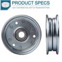 Finish Mower Idler Pulley, Replaces King Kutter Part #164090, for RFM Series Finish Mowers,4', 5', 6' Mowers