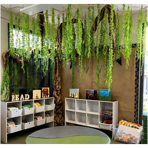 68.9ft Hanging Vines with 19.69ft Branches, Jungle Party Decorations