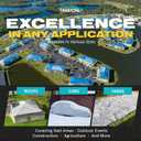 3 x 8' x 10' Dual-Sided Heavy-Duty Tarp  10 Mil Tear-Resistant Green & Black Cover with Reinforced Edges and Anti-Rust Grommets