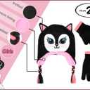 PEAK 2 PEAK Girls Knitted Animal Beanie Winter Hat & Glove Set  Warm Cold-Weather Accessories for Ages 49