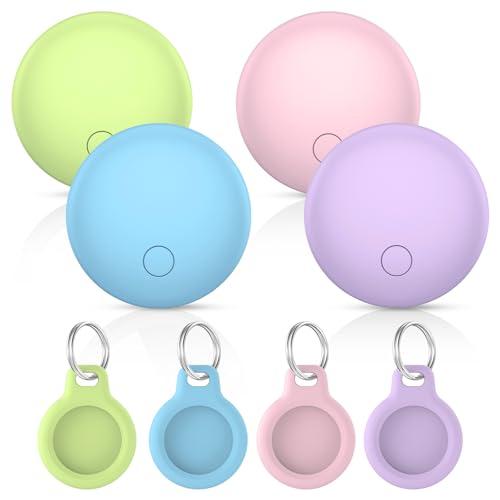 Air Tracker Tags 3 Pack, Item Finders Work for Apple Find My APP(iOS Only) Tracker Tags for Keys, Luggage, Backpack etc,Replaceable Battery Last 1 Year, Loud Beep, IP68 Waterproof with Holder