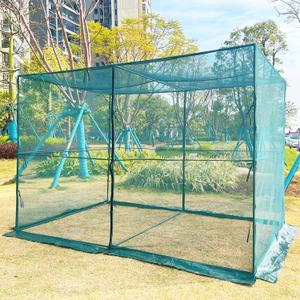 Crop Cage Large Size Plant Protection Tent 6.5'x10' with 2 Zippered Doors, Easy to Install Crop Cages for Garden, Plant Protection Crop Cages for Vegetables Flowers Fruits Herbs(Dark Green)