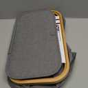 SpaceAid Slim Laundry Hamper with Lid, 65L Narrow Clothes Basket Bin with Bamboo Handles, Skinny Tall Collapsible Hamper for Bedroom, Bathroom, Dorm, Laundry Room - Grey