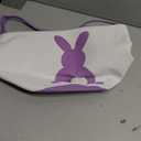 MONOBLANKS Easter Bunny Basket Bags, Rabbit Bucket Tote for Easter Egg Hunts Decorations Candy Gifts Storage (Purple)