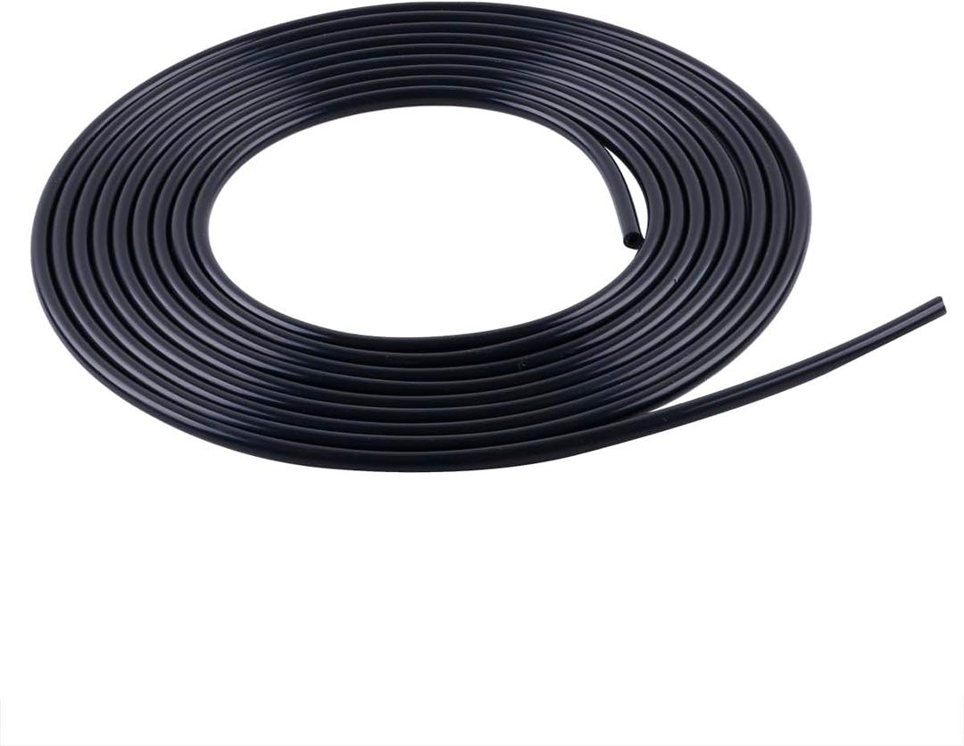 Silicone Vacuum Line Tubing Hose,ID 3/16"(5mm),10 Feet(3M),High Temperature For Auto Replacement,Turbochargers,etc (Black)