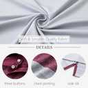 Rouen Polo Shirts for Men Quick Dry Regular Fit Casual Color Block Chest Print Active Short Sleeve Collared Mens Golf Shirt (Gray, S)