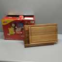 3 in 1 Magnetic Knife Block Stand, 14"x10" Cutting Board, Knife Sharpener - Wooden Magnetic Knife Holder - Acacia Display Holder Double Sided Storage Rack Magnets for Knives - No Assembly Required