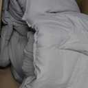 JOLLYVOGUE Full Comforter Set, Ultra-Soft Bed in a Bag Full Size 7 Pieces, Oeko-TEX Certified Bedding Set with Down Alternative Comforter, Sheets, Pillowcases & Shams, Light Grey (FULL(86"*82"))