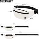 Viqueen Fashion Large Fanny Waist Pack Crossbody Belt Bag for Women and Men,Lightweight Bag with Zipper and Pockets for Running and Sports,Water Resistant,Hands Free Phone Carrying(Beige)