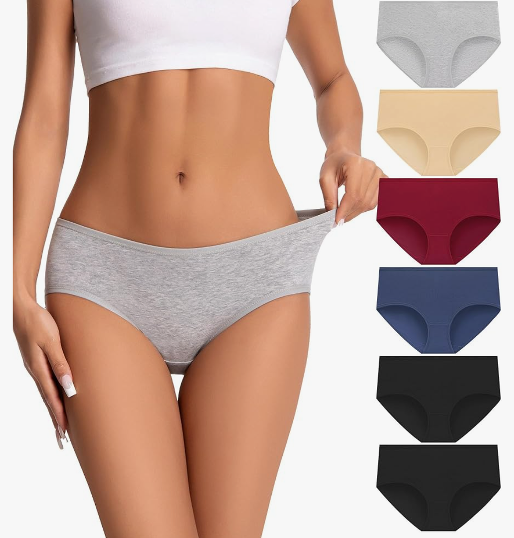 Womens Underwear Cotton Soft Hipster Full Coverage Ladies Stretch Panties  M