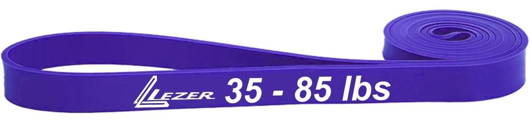 LEZER Resistance Band - Pull Up Band for Home Gym Fitness, Stretching, Physical Therapy & Training, 35-85lbs