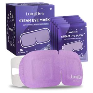 Steam Eye Mask, Self Heating Heated Eye Mask for Sleep, Warm Compress for Eyes, Moist Heat for Dry Eye Relief, Stye Eye Treatment, Spa, Travel Essentials, Unscented 16 Pack