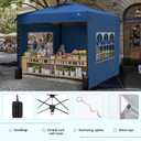 8X8 Pop Up Canopy Tent Easy Up Canopy with 3 Sidewalls