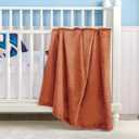 Bedsure Bedding Fleece Blanket for Girls and Boys - Soft Cozy Cute Small Throw Blankets for Travel, 43x55 Inches, Burnt Orange