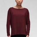 CRZ YOGA Pima Cotton Long Sleeve Workout Shirts for Women Loose Fit Athletic Yoga T-Shirts Casual Boat Neck Fall Tops, M