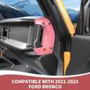 RAZPOY Center Console Side Grab Handle Cover Trim Compatible with 2021-2023 Ford Bronco Interior Accessories, Pink
