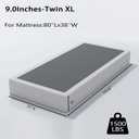 ALDRICH Twin XL Box Spring 9 Inch, 1500lbs Heavy Duty Metal Frame Mattress Foundation, Non-Slip/No Noise/Easy Assembly/Easy Clean Cover
