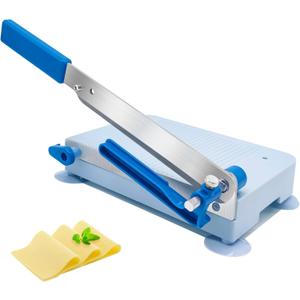 Multipurpose Cheese Slicers for Block Cheese, with Adjustable Thickness Dial,Cheese Slicer Cutter with Board, Can Easily Cutting for Cheese and Causage Spam,Cucumber, Jerky (with suction cup)