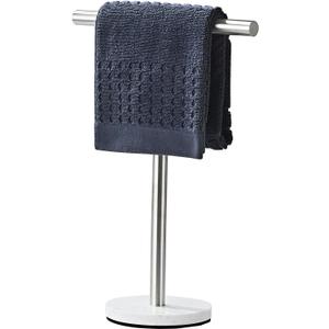 Hand Towel Holder, 15 Inch T-Shape Freestanding Towel Rack Stand for Bathroom & Kitchen Countertop with Brushed Nickel Finish and Marble Base