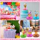 Faccito 10 Pcs Ice Cream Party Decorations 3D Ice Cream Drip Baseball Honeycomb Table Centerpieces Sport Themed Toppers for Summer Sport Birthday Party Supplies(Sundae)