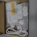 TESSAN 220V to 110V Voltage Converter for Travel with 4 USB Ports (1 USB C), 3 AC Outlet and EU UK AU IT in ZA International Power Adapter, Step Down Transformer Outlet Converters White