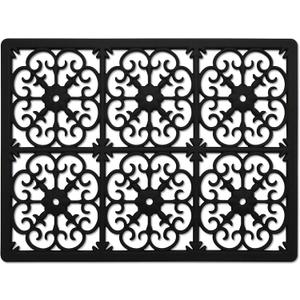 GASAR, Extra Large, Thick, Silicone Trivet for Hot Dishes, Pots, and Pans, Heat Resistant Mat for Countertop, Hot Pad for Kitchen, Easy to Clean, 16 x 12 x 3/8 Inches, Black