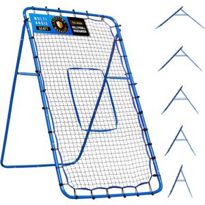 Volleyball Baseball Rebounder Net, Softball Rebounder Pitchback Net Quick Adjustments, Quick Adjustments Lacrosse Bounce Back Practice Equipment, Ideal for Outdoor Indoor and Backyard Training (6FTx4FT)