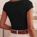 BTFBM Womens Summer Tops 2026 Ribbed T Shirts Crew Neck Short Sleeve Stretchy Ruched Slim Fit Workout Going Out Top (XXL)