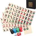 American Mahjong Tile Set, 166pcs Premium Mah Jong Tiles with Exquisite Storage Box, Include Instructions & Play-Chips, Mah Jongg Sets for Family & Friends Gatherings