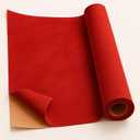 Self-Adhesive Suede Decorative Film for Car - Headliner/Dash/Door/Trunk | Stretchable & Scratchproof Ultra-Fiber Leather | DIY Peel & Stick (red, 40"x59")
