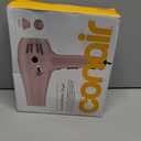 Conair Hair Dryer with Retractable Cord, 1875W Blow Dryer, 3 Heat Settings, 2 Speeds, Blow Dryer with Diffuser and Concentrator Attachments, Ionic + Tourmaline Technology, Matte Light Pink