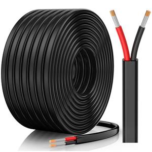 CONEPY 10 Gauge Wire, 10 AWG 2 Conductor Electrical Wire, Flexible/Oxygen-Free Tinned Copper/Stranded PVC 10/2 Cord for Automotive, Marine, LED Strips, Solar, RV, Lighting (30FT)