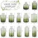 RUCKAE Glass Bud Vases Mini Flower Vase Small Vintage Vases for Centerpiece Table Wedding Decorations Home Decor Party(Gradient Green 32pack)