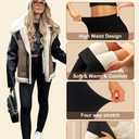 Laite Hebe Fleece Lined Leggings Women - High Waisted Winter Yoga Pants Tummy Control Soft Thermal Warm for Hiking Workout (Medium)