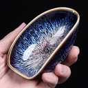 Chinese Porcelain Tea Set with Vessel, Scoop, Spoon & Accessories for Loose Leaf & Gong Fu Tea