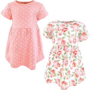 Hudson Baby Girl's Cotton Dresses, 0-3 Months
