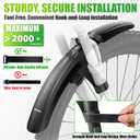 RBRL Bike Fender Set for MTB & E-Bike Full Coverage Mudguards Compatible with 27.5" / 29" Wheels up to 3.0" Durable Splash Guard Against Mud & Water Stable, Tool-Free Installation