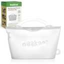 Haakaa Silicone Microwave Steamer & Steriliser Bag, 70oz/2000ml Large Capacity Reusable Steaming Bags for Baby Bottles,Breast Pump,Accessories,Pacifiers,Teethers, Great for Home&On The Go,Frosted /1PC