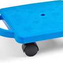 hand2mind Blue Indoor Scooter Board with Handles, Sit Down Floor Scooter, Gym Activities for Kids, Indoor Sport Recess Games, Physical Education Equipment, Gross Motor Toys