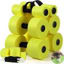 Soulchen 6 Pack Pool Exercise Equipment Water Dumbbells Pool Resistance Aerobic Weights EVA Foam Dumbbell with Handle Strip for Aqua Therapy Water Aerobics Weight Loss Fitness (Mixed, Pale Green)