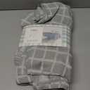 Rectangle Table Cloth, Waterproof Vinyl Tablecloth with Flannel Backing, Wipeable Buffalo Plaid Table Cover for Dining, Indoor and Outdoor (Grey & White, 60"x102")